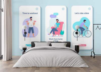 Mobile design application for day routine organization Wall mural