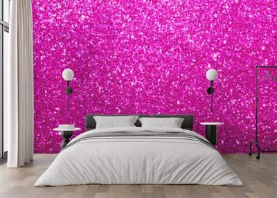 Vibrant colorful bright pink twinkle sparkle background.  Abstract textured backdrop Wall mural