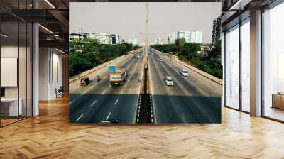 traffic on highway Wall mural