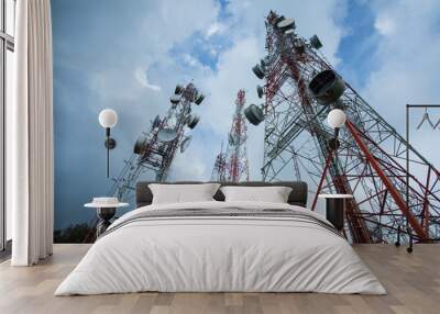 .Telecommunication mast TV antennas Wall mural