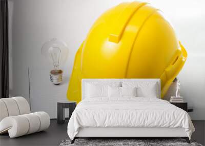 Safety helmet isolated Wall mural