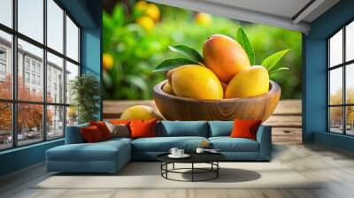 Mangos on a table Wall mural