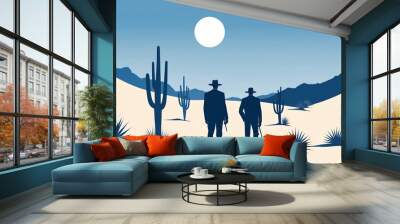  Minimal Desert Silhouettes Wall mural