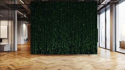 Digital Rain matrix background Wall mural