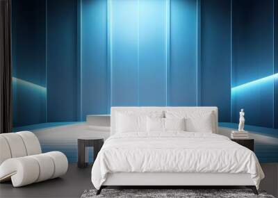 Empty room platform minimalist background for product presentation and object display. 3d rendering Wall mural