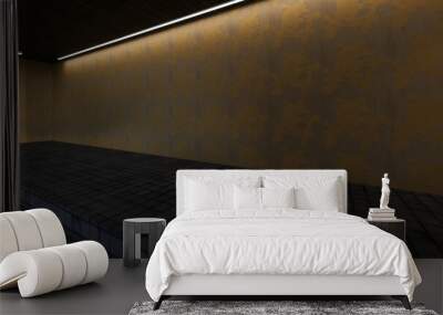 empty room wall nature material 3d render background Wall mural