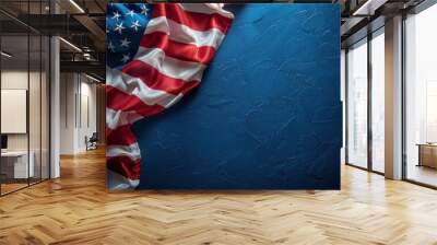 American Dream Vacation: Festive USA Holiday Background with Patriotic Decorations and Sparkling Lights Wall mural