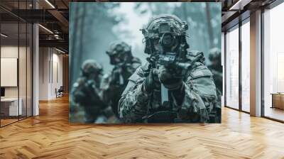 Anti-Terrorism Rangers on Mission: Military Operation Concept Wall mural