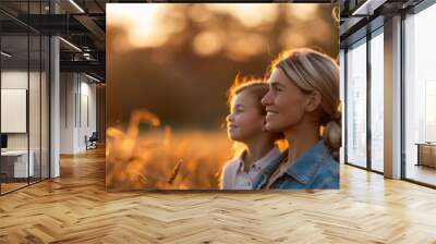 Country Living: Three Generations of Family Enjoying Rural Life Wall mural