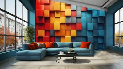 Geometric Abstraction: Modern Motion Design Background Loop Wall mural