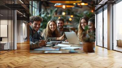 startup business people working as team to find solution to problem technology finance concept   Wall mural