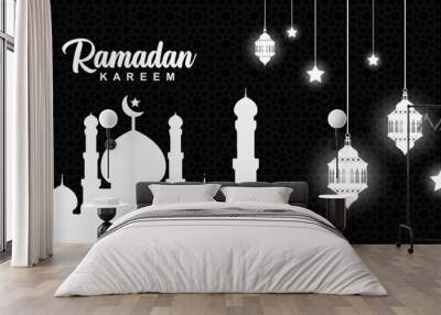 Ramadan Kareem Background Design. Greeting Cards, Banners, Posters. Vector Illustration. Wall mural