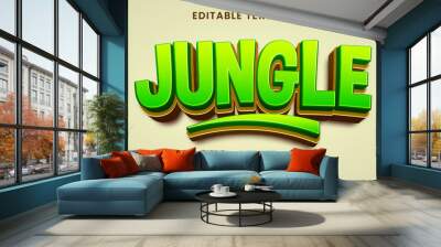 Jungle 3D editable text effect Wall mural