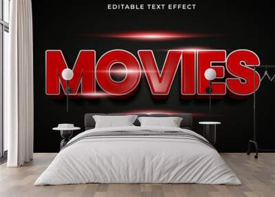 Movie cinema editable text effect Wall mural