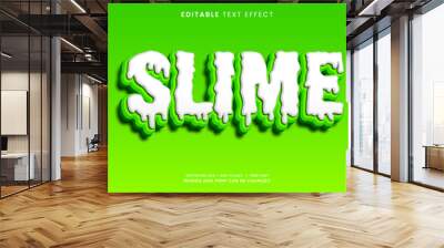 Slime green liquid 3d editable text effect Wall mural