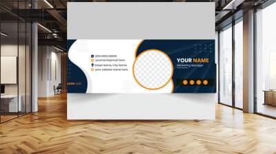 Email Signature Design Template. Wall mural