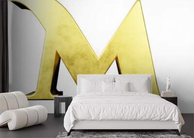 gold text effect letter M. 3d render
 Wall mural