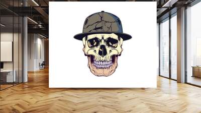 Skull in a Hat Wall mural