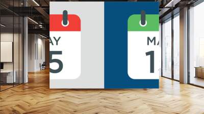 calendar - May 15 icon illustration isolated vector sign symbol Wall mural