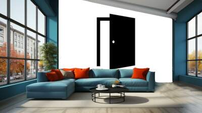 Door icon vector Wall mural