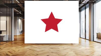 Red star icon vector Wall mural