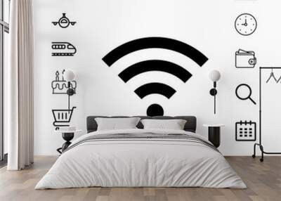 Wifi icon for web and mobile Wall mural