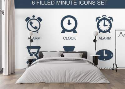 6 minute icons Wall mural