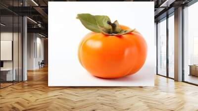 A persimmon in a copy space image with a white background Wall mural