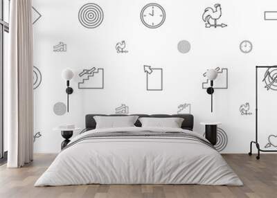 arrow icons pattern seamless white background Wall mural