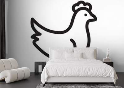 chicken icon illustration Wall mural