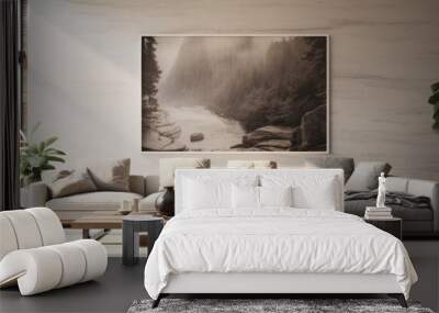 Contemporary interior design for the living room Wall mural