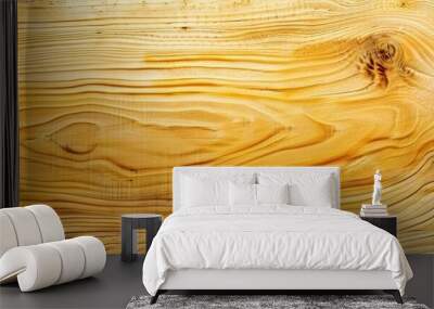 Copy space image of a natural yellow wood texture background Wall mural