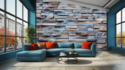 decorative slate stone wall design Wall mural