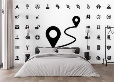 distance icon illustration Wall mural