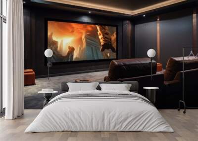 Home theater screen in apartment Wall mural