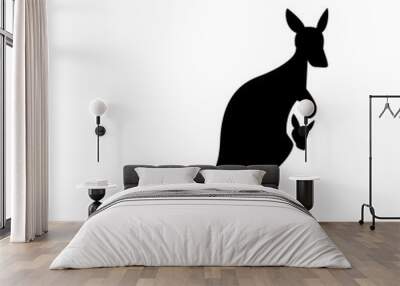 kangaroo icon illustration Wall mural