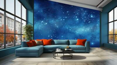 Night sky stars blue dark abstract Wall mural