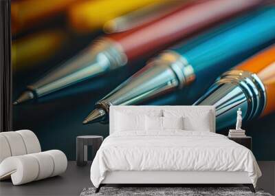 Personalize pens with your company's logo for a unique touch - perfect for a copy space image. Wall mural