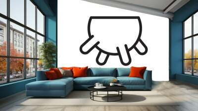 udder icon illustration Wall mural