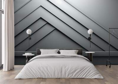 abstract silver light gray gradient with metal texture modern diagonal background Wall mural