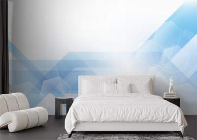 abstract blue technology communication concept vector background Wall mural