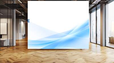 abstract blue wave background modern vector illustration design Wall mural