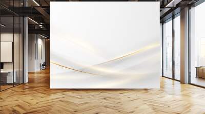 Abstract golden lines background with luxury golden vector illustration. Wall mural