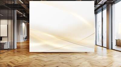 Abstract golden lines background with luxury golden vector illustration. Wall mural