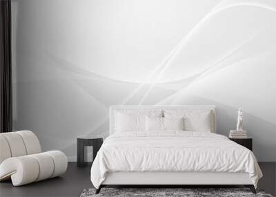 Abstract grey background poster with dynamic waves. technology network Vector illustration. Wall mural