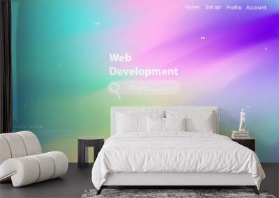 Abstract Pastel rainbow gradient background Ecology concept for your graphic design web, Wall mural