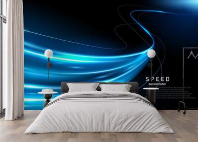 Abstract speed line background poster with dynamic. technology network Vector illustration. Wall mural