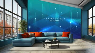 abstract technology background modern vector illustration Wall mural