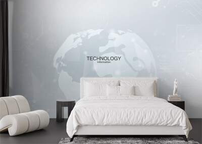 abstract technology communication concept vector background Wall mural