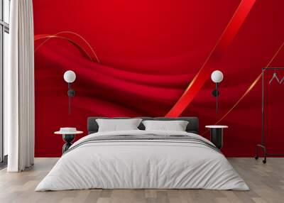 abstract vector luxury red and gold background modern creative concept Wall mural